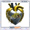 Creative Heart Design with Bulldog Motif PNG Download