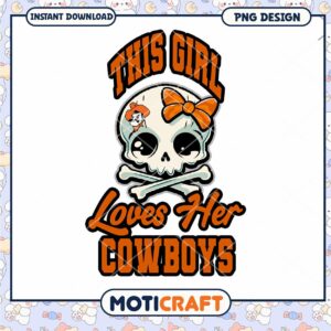 Cowgirl Skull Design for Those Who Love Cowboys PNG