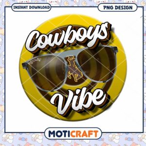 Cowboys Vibe Sunglasses PNG Instant Download Design