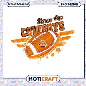 Cowboys Football Design Since 1890 PNG Instant Download