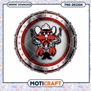 Cowboy Character PNG Design for Instant Download Art