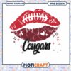 Cougars Lip Print Football PNG Instant Download Design