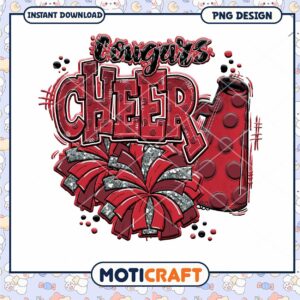 Cougars Cheer Fun PNG Design for Instant Download