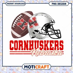 Cornhuskers Nebraska Football PNG Instant Download Design