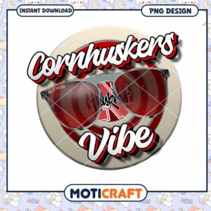 Cornhuskers Vibe PNG Design for Instant Download Fun