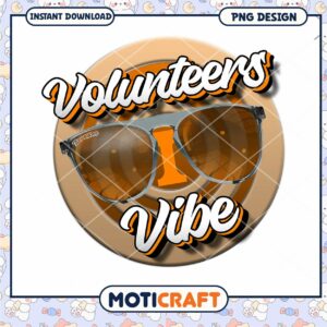 Cool Volunteer Vibe Sunglasses PNG Digital Download Art