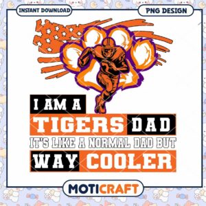Cool Tigers Dad Instant Download PNG Design for Fathers