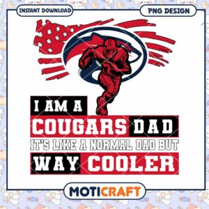 Cool Cougars Dad PNG Design for Sports Enthusiasts
