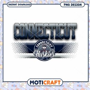Connecticut Huskies Logo PNG Instant Download Design