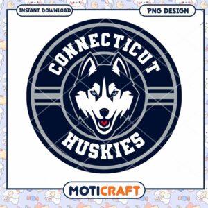 Connecticut Huskies PNG Design for Instant Download