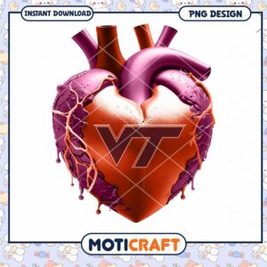 Colorful Artistic Heart Design PNG Instant Download