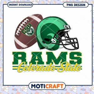 Colorado State Rams Football PNG Instant Download Design