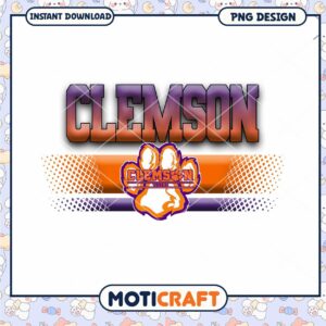 Clemson Tigers PNG Design Instant Download Graphics