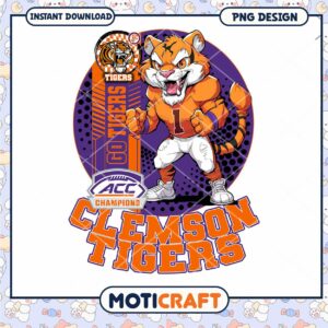 Clemson Tigers Instant Download PNG Design for Fans
