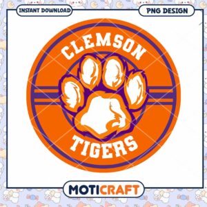 Clemson Tigers Paw PNG Design