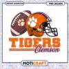 Clemson Tigers Football PNG Helmet and Ball Design Download