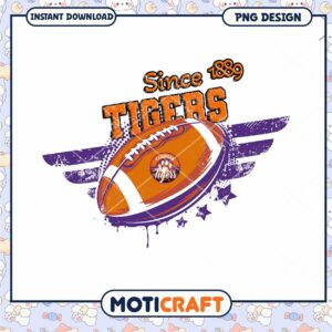 Clemson Tigers Football Design Since 1889 PNG Download
