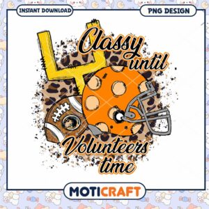 Classy Until Volunteers Time Football PNG Design Download