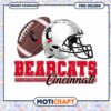 Cincinnati Bearcats Football Helmet and Ball PNG Design 2 Cincinnati Bearcats Football Helmet and Ball PNG Design
