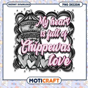 Chippewas Love Heart Design PNG Instant Download Art