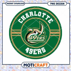 Charlotte 49ers PNG Design Instant Download Graphic