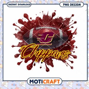 Central Michigan Chippewas Football PNG Design Download