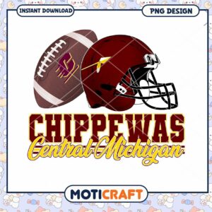 Central Michigan Chippewas Football PNG Instant Download