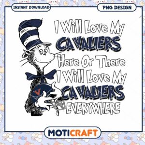 Cat Inspired Cavaliers Love Design PNG for Fans