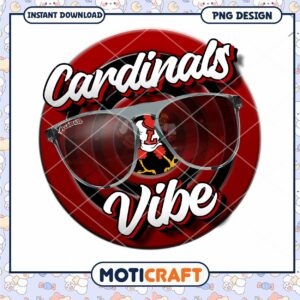 Cardinals Vibe PNG Design Instant Download for Fans