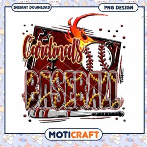 Cardinals Baseball PNG Instant Download Design Art