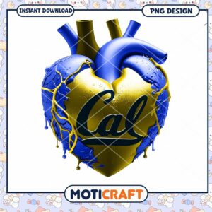 Cal Heart Design PNG Instant Download for Creatives
