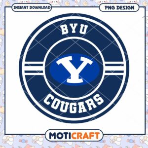 BYU Cougars Logo PNG Design for Instant Download