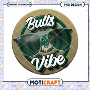 Bulls Vibe Cool Sunglasses PNG Instant Download Design