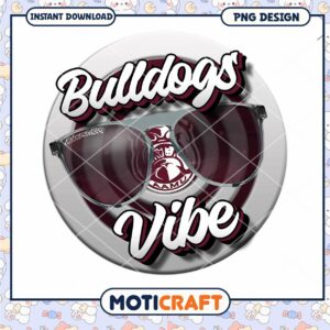Bulldogs Vibe PNG Design for Instant Download Art