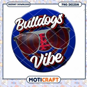 Bulldogs Vibe Cool Sunglasses PNG Design Downloadable Art