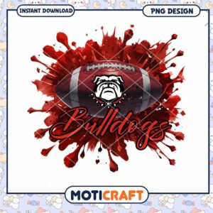 Bulldogs Football PNG Design for Instant Download