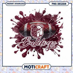 Bulldogs Football Design PNG Instant Download Art
