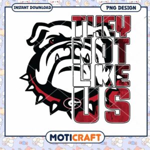 Bulldog Themed They Not Like Us PNG Design Download