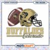 Buffaloes Colorado Football Helmet and Ball PNG Design 1 Buffaloes Colorado Football Helmet and Ball PNG Design