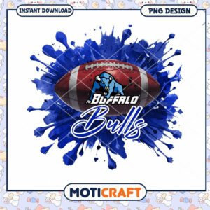 Buffalo Bulls Football PNG Design for Instant Download