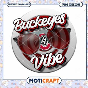 Buckeyes Vibe Ohio State Sunglasses PNG Design Download
