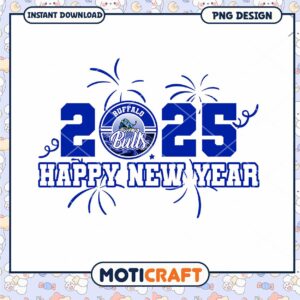 Buffalo Bulls 2025 Happy New Year PNG Graphic Design