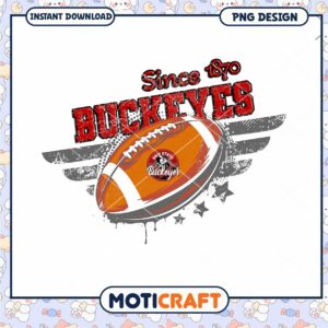 Buckeyes Football Vintage Design Since 1870 PNG File