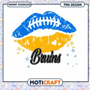Bruins Lip Print PNG Design for Sports Fans Download