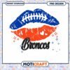 Broncos Football Kiss Lip Art PNG Download Design