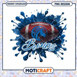 Broncos Football PNG Design for Instant Download Art