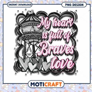 Braves Love Heart Water Tower PNG Design Download