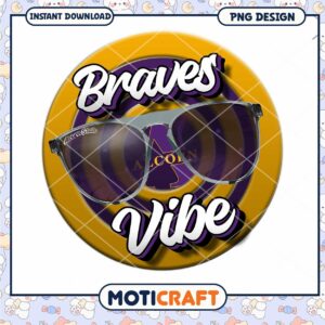 Braves Vibe Sunglasses PNG Design for Instant Download