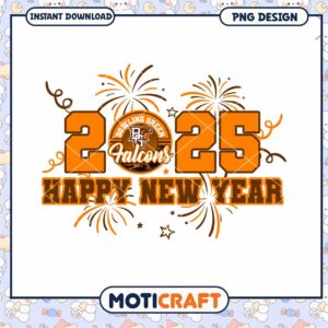 Bowling Green Falcons 2025 Happy New Year PNG Design