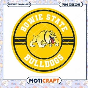 Bowie State Bulldogs Logo PNG Instant Download Design